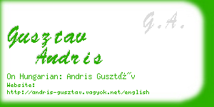 gusztav andris business card